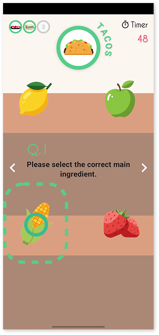Choose ingredients